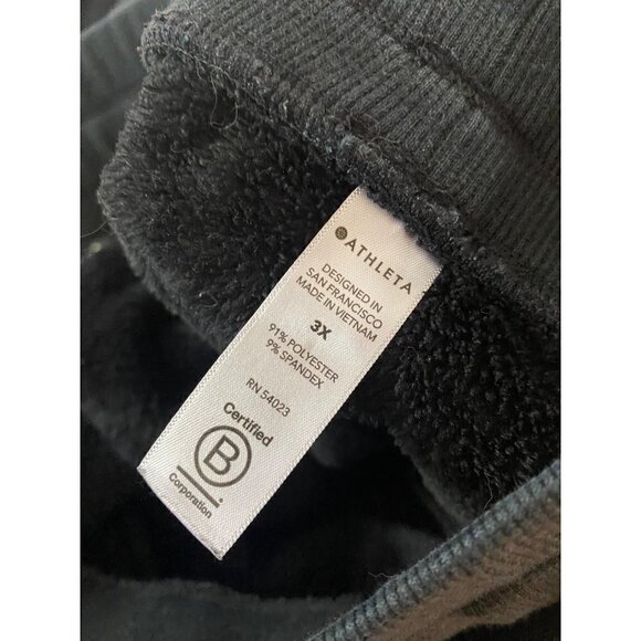 Athleta Women's Black Velvet Double Cozy Karma Joggers - 3XL - Picture 13 of 14